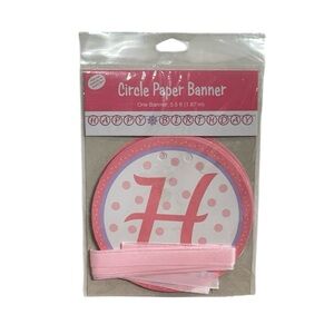 Creative Converting Circle Paper happy birthday banner brand new in packaging!